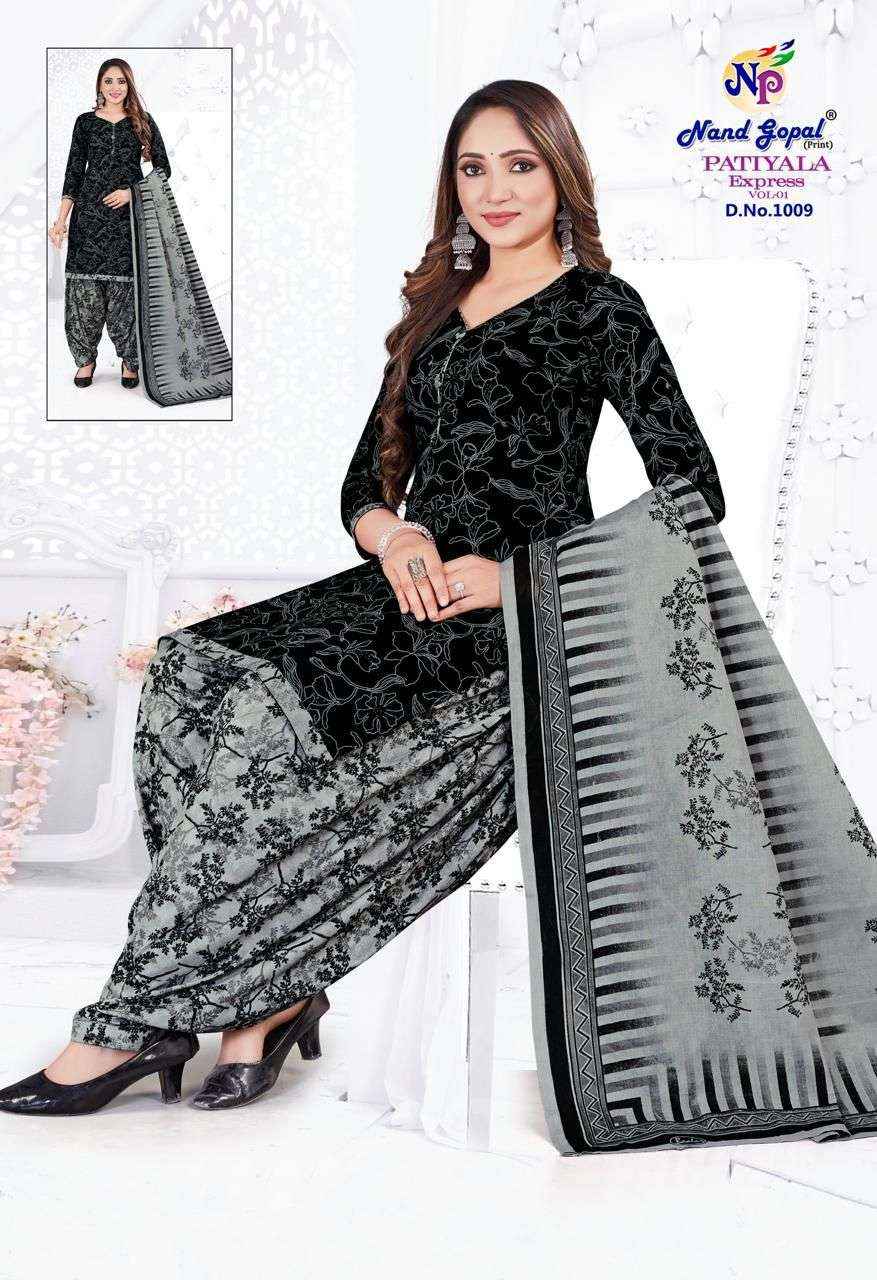 Nand Gopal Patiyala Express Vol 1 Cotton Dress Material 12 pcs Catalogue