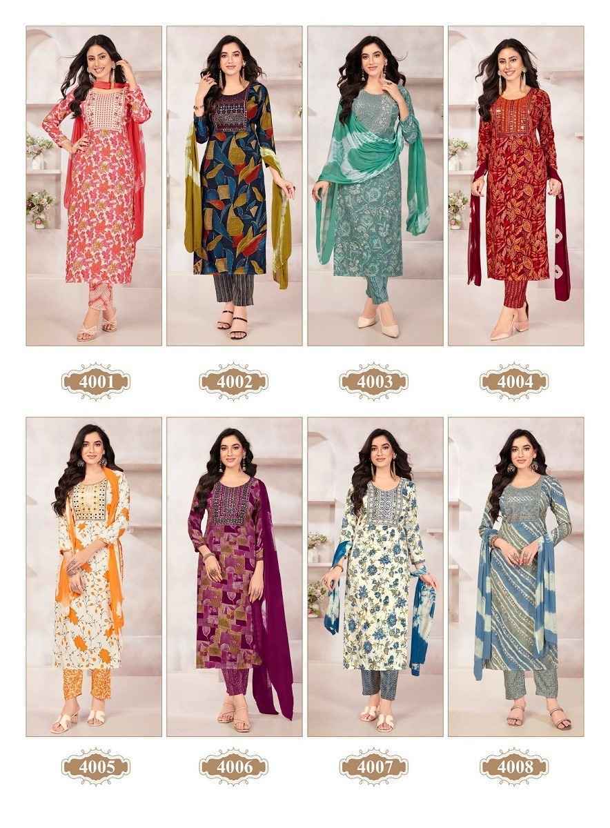 Navkar Sofiya Vol-4 Readymade Rayon Dress 8 pcs Catalogue