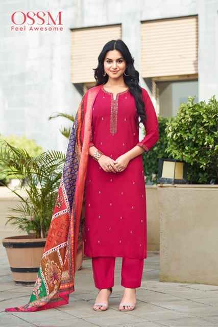 Ossm Mohey Viscose Roman Silk Kurti Combo 6 pcs Catalogue