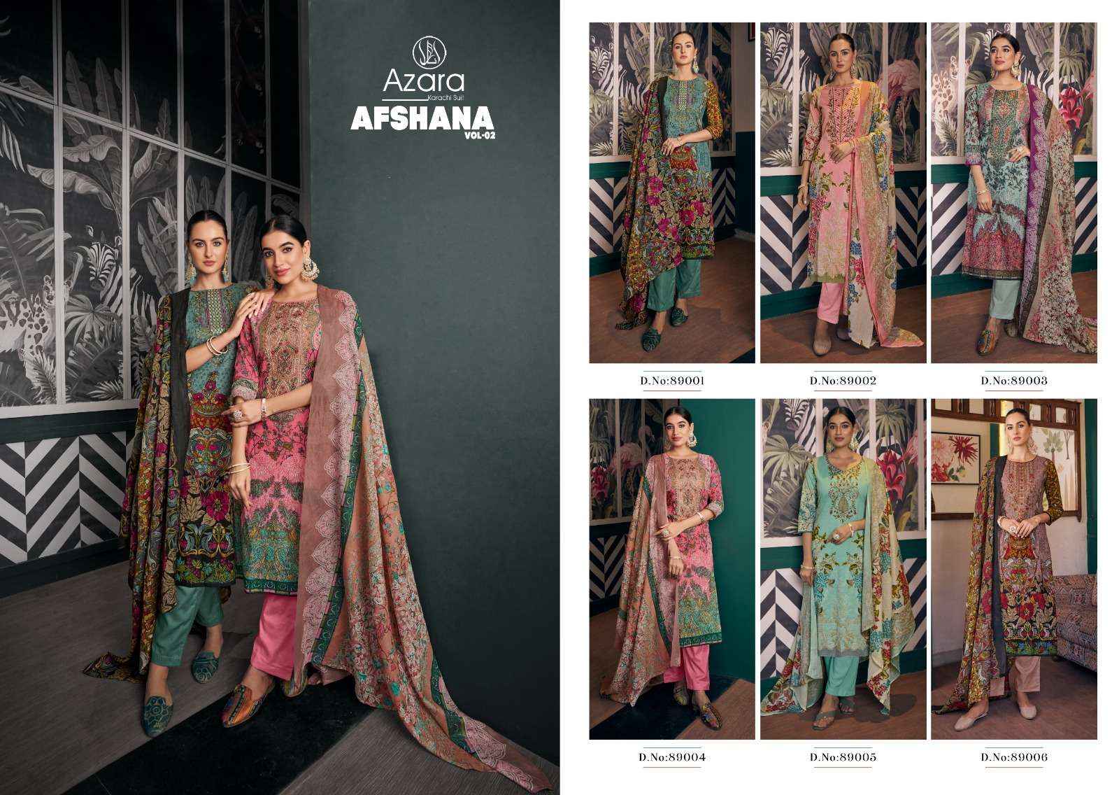 Radhika Fashion Afshana Vol 2 Cambric Cotton Dress Material 6 pcs Catalogue