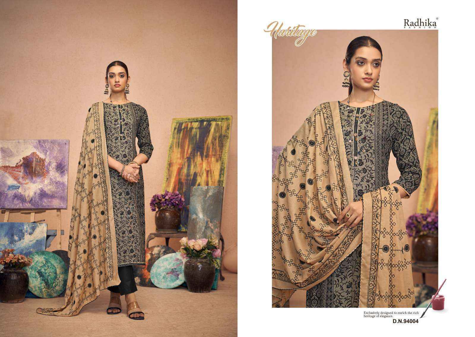 Radhika Fashion Azara Black Berry Vol 12 Cotton Dress Material 4 pcs Catalogue