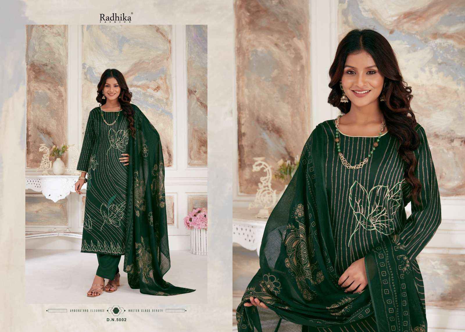 Radhika Fashion Azara Night Queen Jam Cotton Dress Material 4 pcs Catalogue