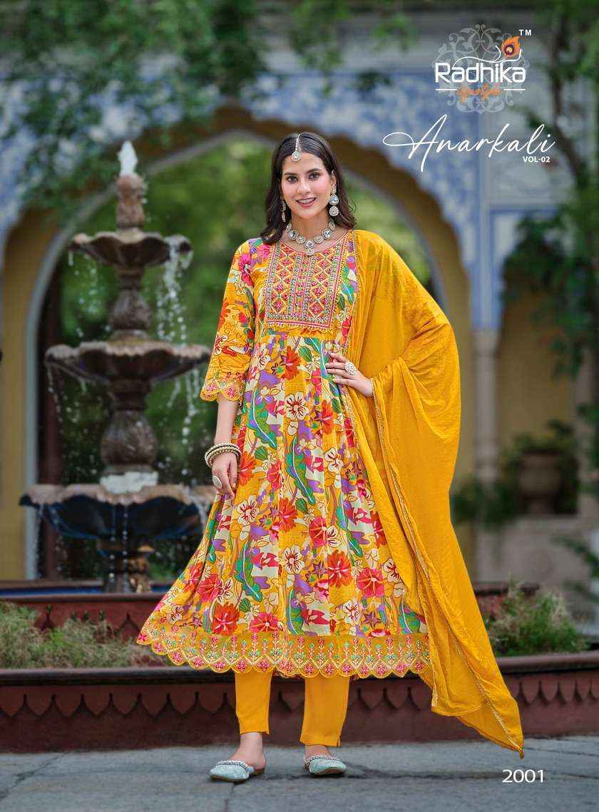 Radhika Lifestyle Anarkali Vol-2 Readymade Rayon Dress 6 Pc Catalog