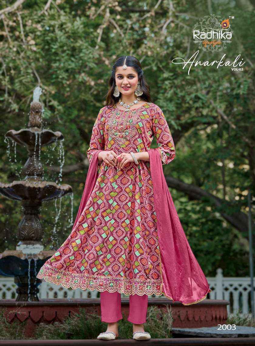 Radhika Lifestyle Anarkali Vol-2 Readymade Rayon Dress 6 Pc Catalog