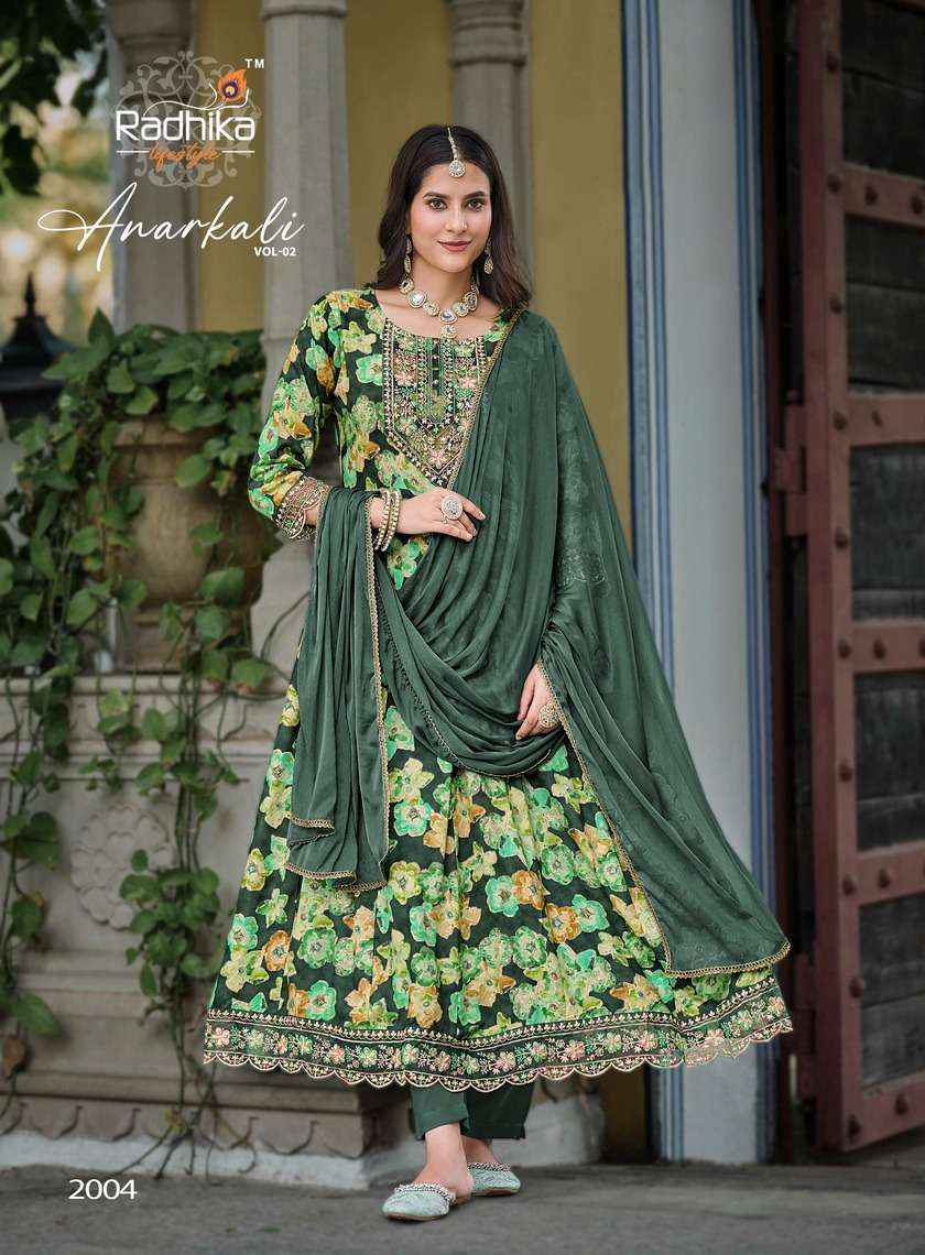 Radhika Lifestyle Anarkali Vol-2 Readymade Rayon Dress 6 Pc Catalog