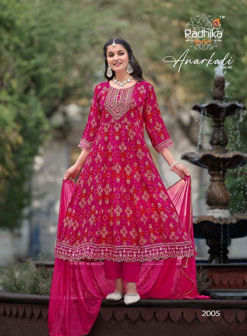 Radhika Lifestyle Anarkali Vol-2 Readymade Rayon Dress 6 Pc Catalog