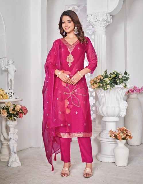 Radhika Lifestyle Gulnaz Vol-3 Readymade Organza Silk Dress 5 pcs Catalogue