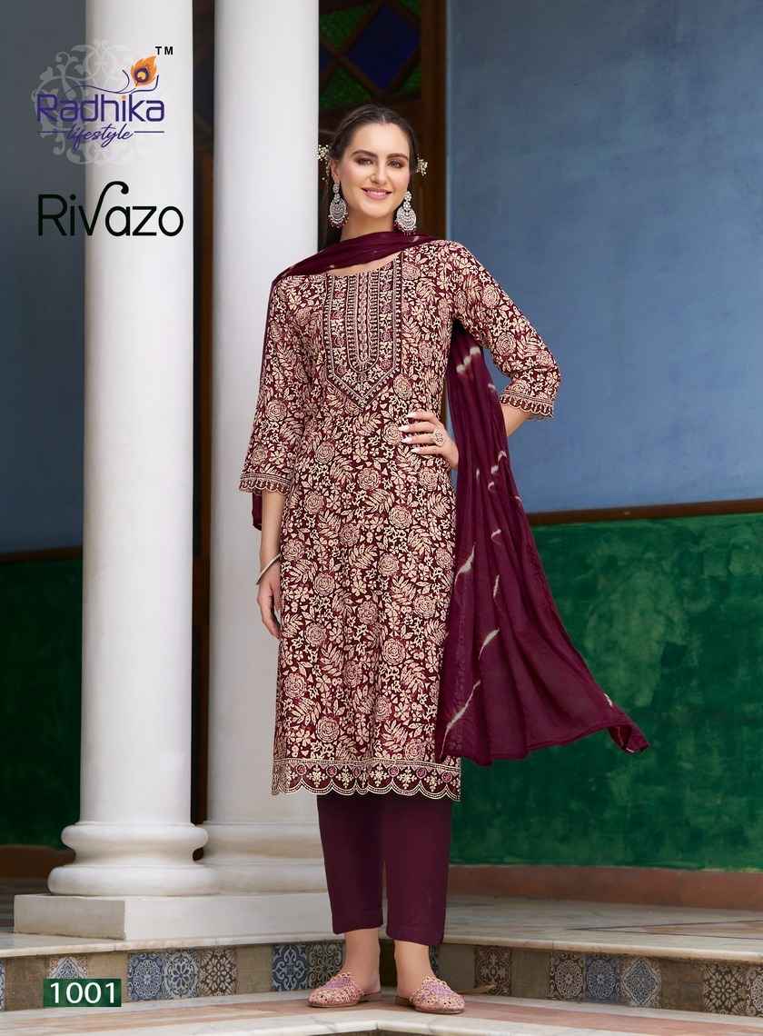 Radhika Lifestyle Rivazo Reyon Kurti Combo 6 pcs Catalogue