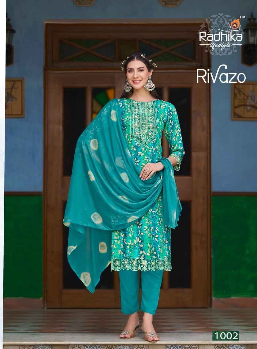 Radhika Lifestyle Rivazo Reyon Kurti Combo 6 pcs Catalogue