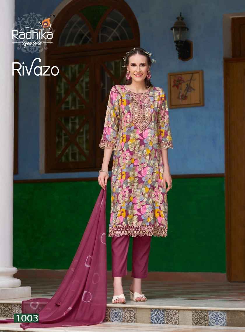 Radhika Lifestyle Rivazo Reyon Kurti Combo 6 pcs Catalogue