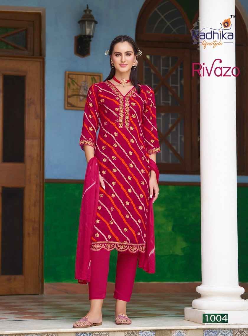 Radhika Lifestyle Rivazo Reyon Kurti Combo 6 pcs Catalogue