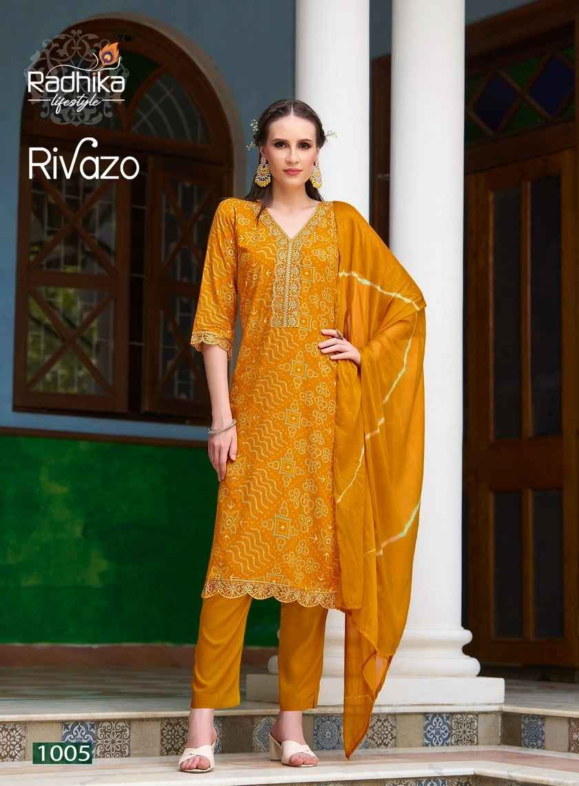 Radhika Lifestyle Rivazo Reyon Kurti Combo 6 pcs Catalogue