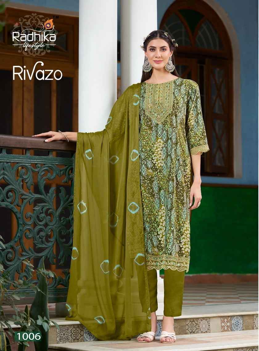 Radhika Lifestyle Rivazo Reyon Kurti Combo 6 pcs Catalogue