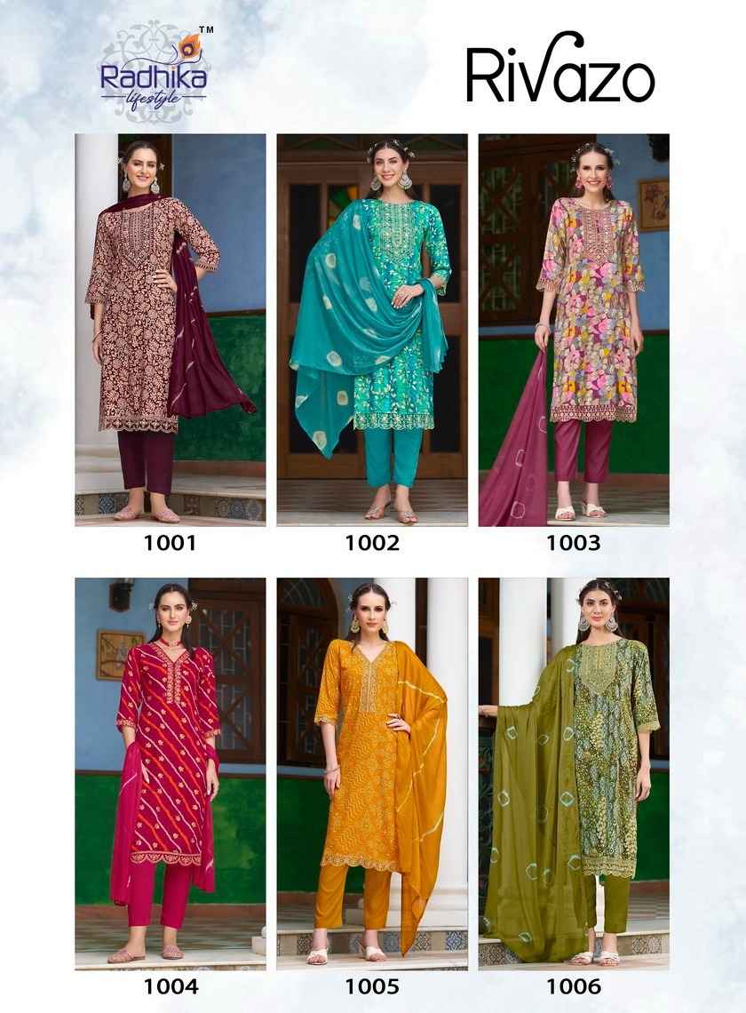 Radhika Lifestyle Rivazo Reyon Kurti Combo 6 pcs Catalogue