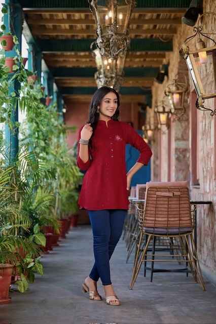 Rangmaya Cherry Reyon Short Top 7 pcs Catalogue
