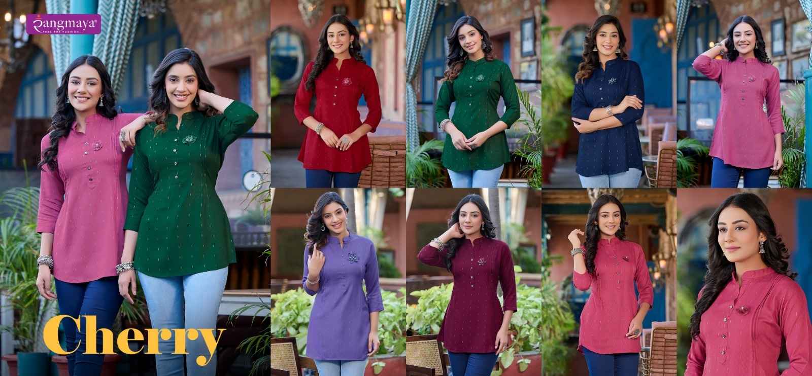 Rangmaya Cherry Reyon Short Top 7 pcs Catalogue