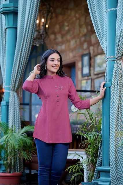Rangmaya Cherry Reyon Short Top 7 pcs Catalogue
