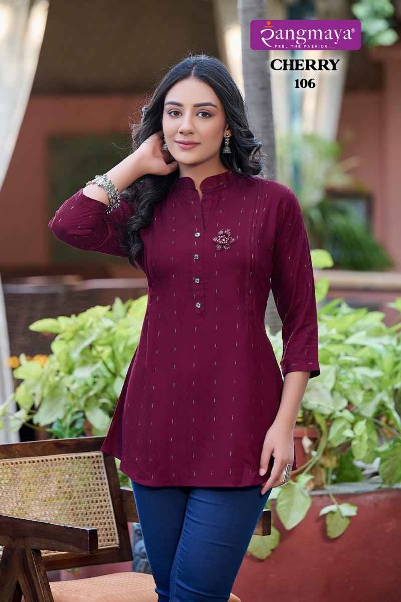 Rangmaya Cherry Reyon Short Top 7 pcs Catalogue