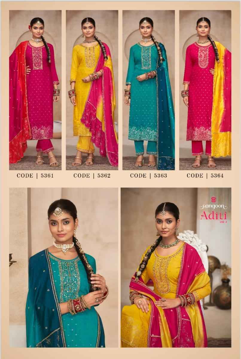 Rangoon Aditi Vol-2 Readymade Viscose Silk Dress 4 pcs Catalogue