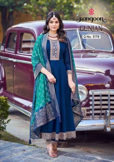 Rangoon Gunjan Readymade Silk Dress 4 pcs Catalogue