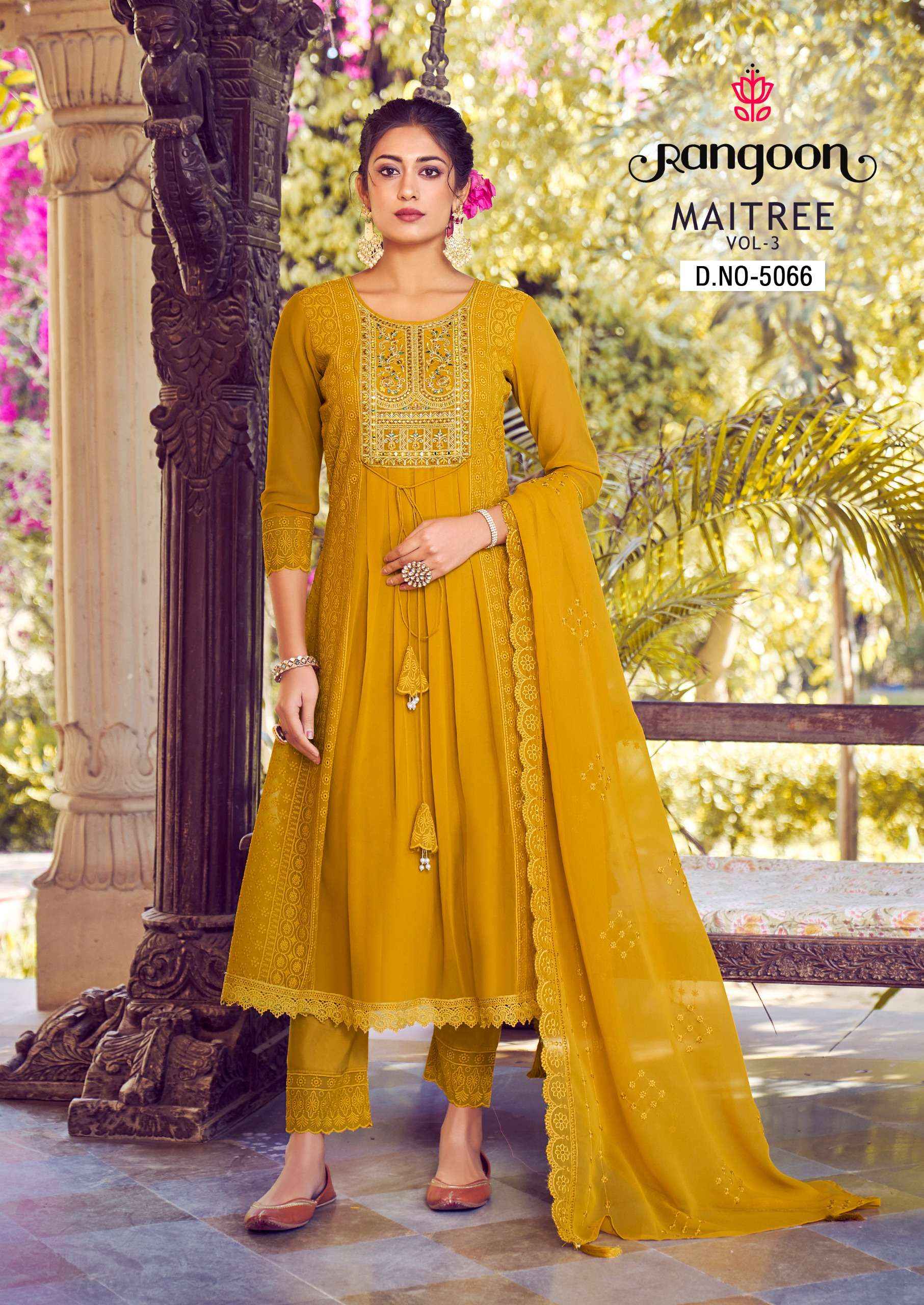 Rangoon Maitree Vol 3 Readymade Georgette Dress 6 pcs Catalogue