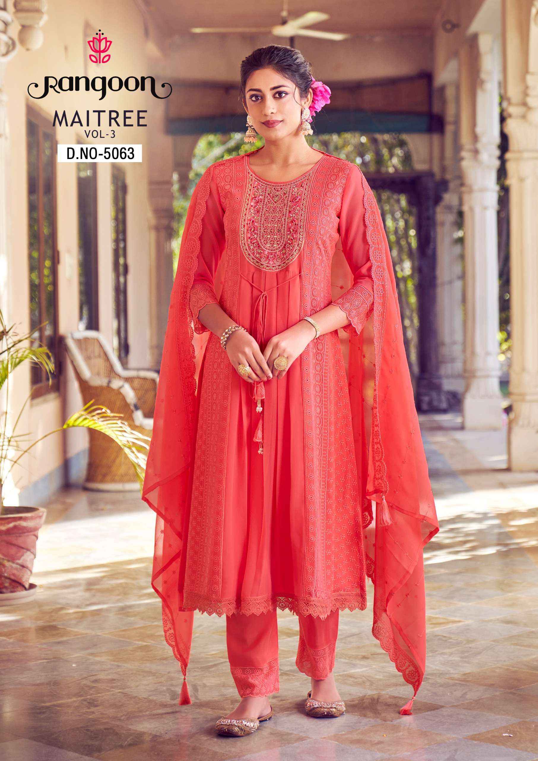 Rangoon Maitree Vol 3 Readymade Georgette Dress 6 pcs Catalogue