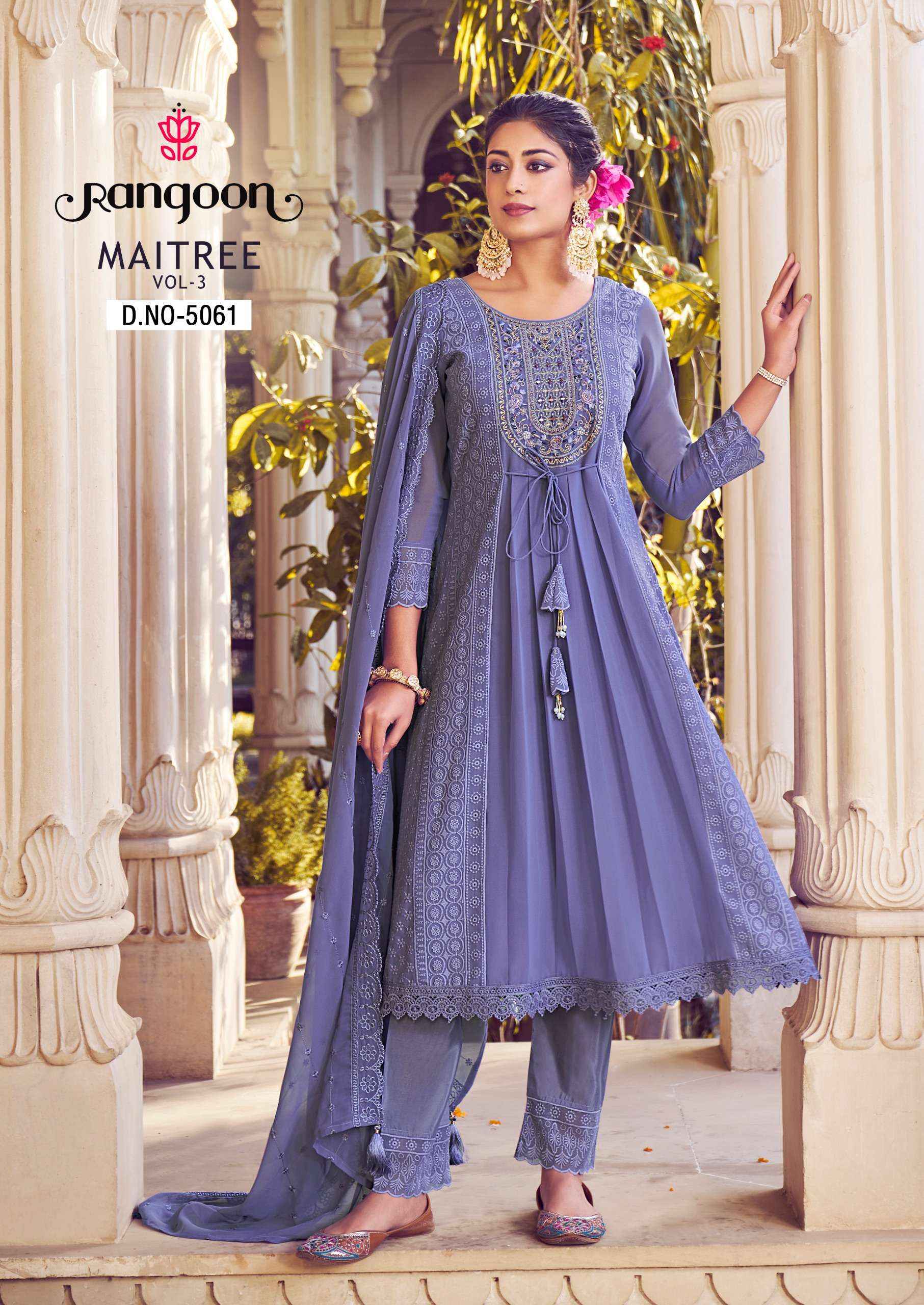 Rangoon Maitree Vol 3 Readymade Georgette Dress 6 pcs Catalogue