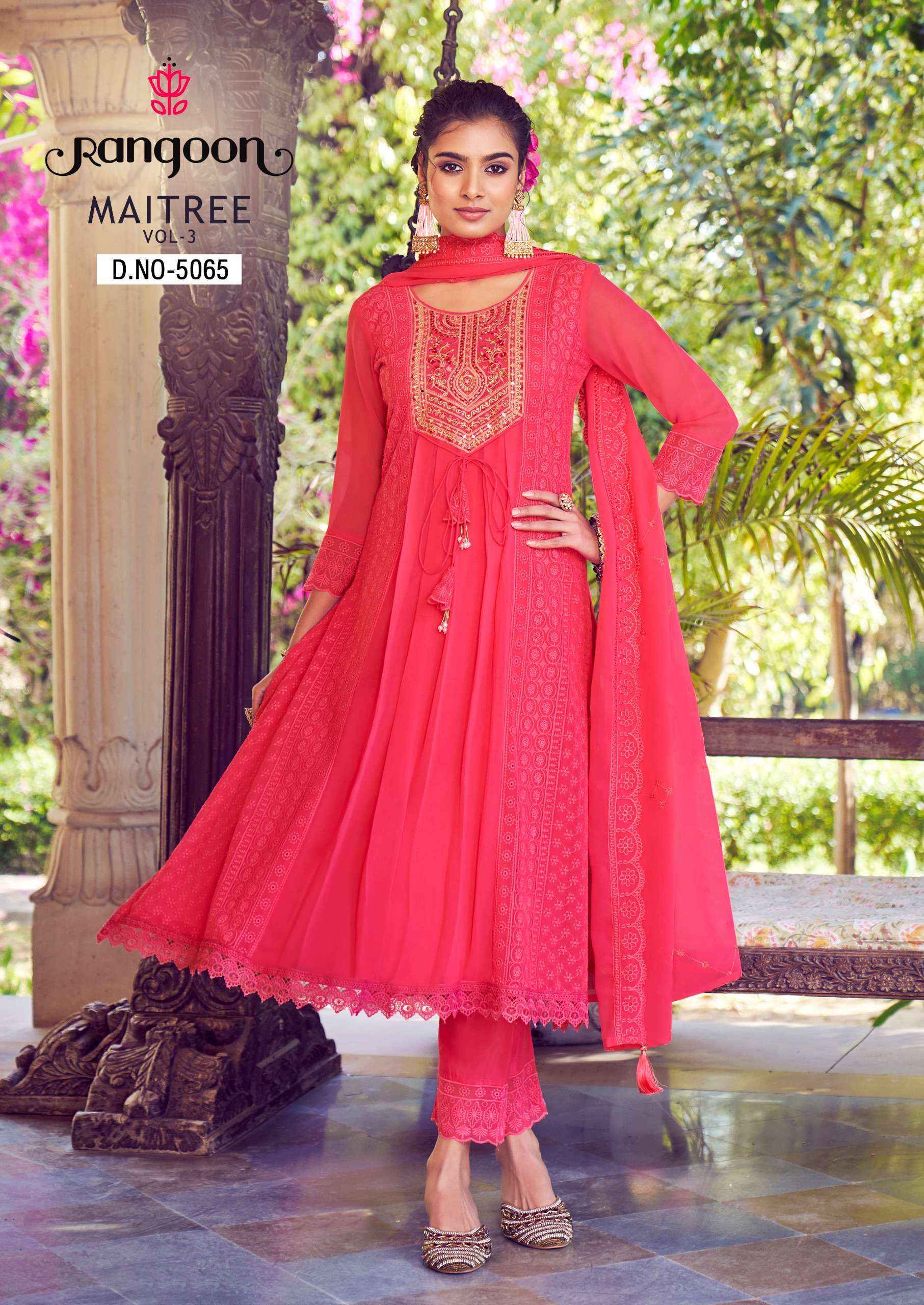 Rangoon Maitree Vol 3 Readymade Georgette Dress 6 pcs Catalogue