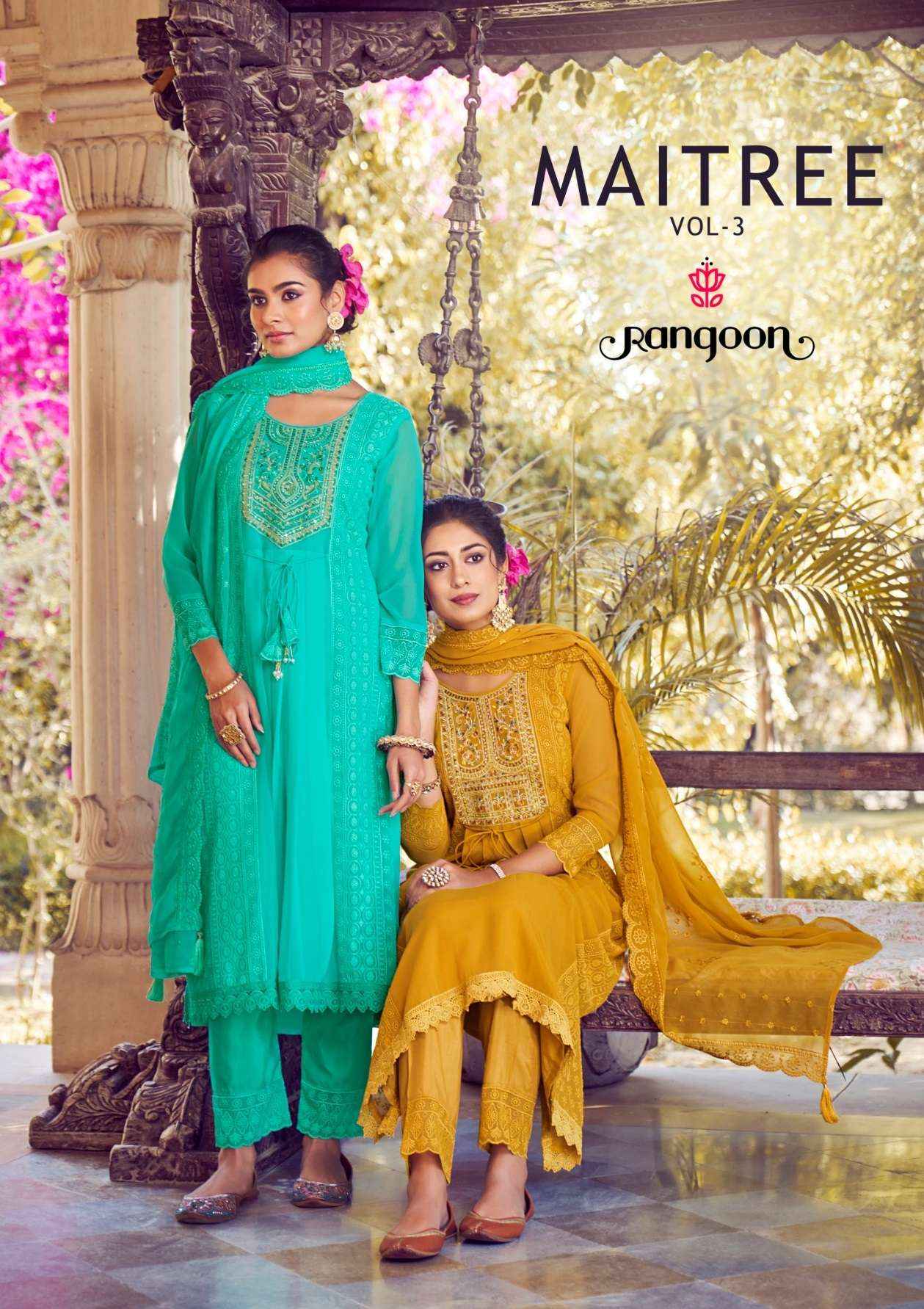 Rangoon Maitree Vol 3 Readymade Georgette Dress 6 pcs Catalogue