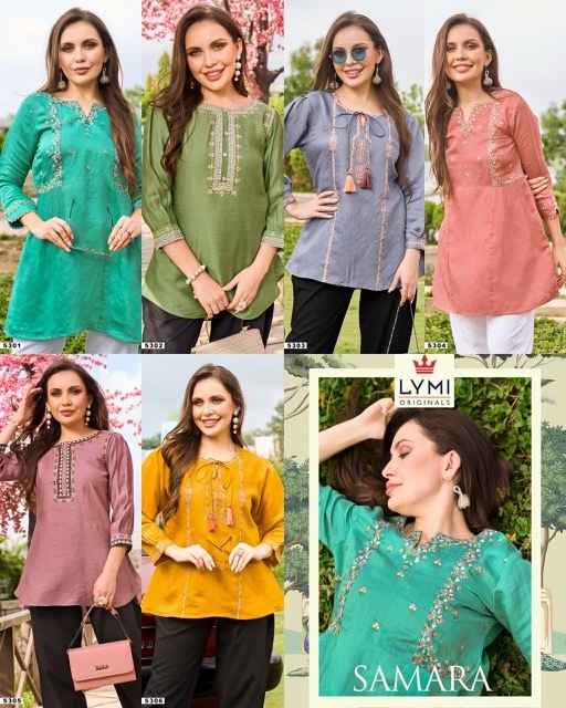 Rangoon Samara Viscose Kurti 6 pcs Catalogue