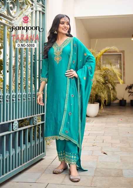 Rangoon Tarana Silk Kurti Combo 4 pcs Catalogue