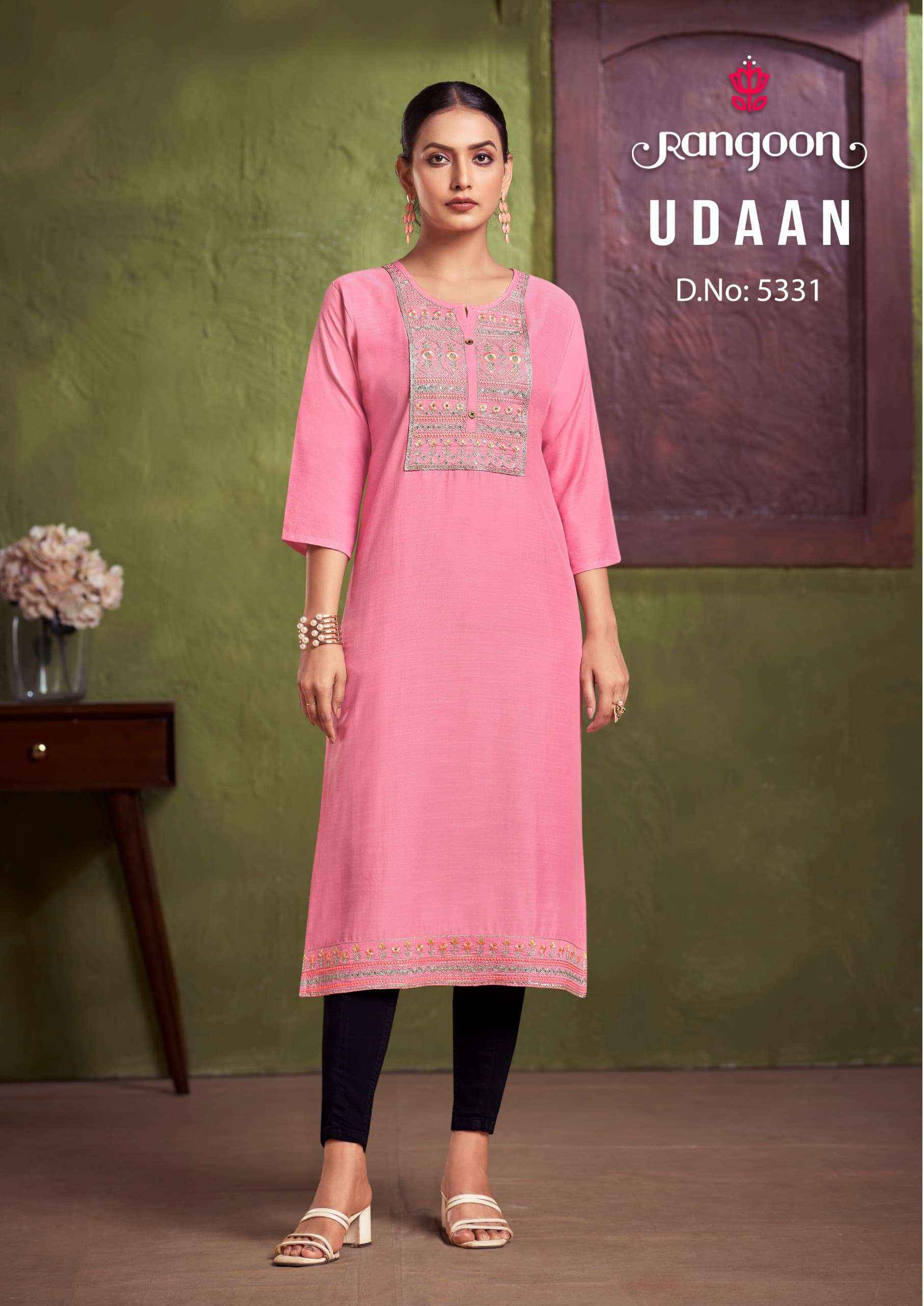 Rangoon Udaan Viscose Kurti 6 pcs Catalogue