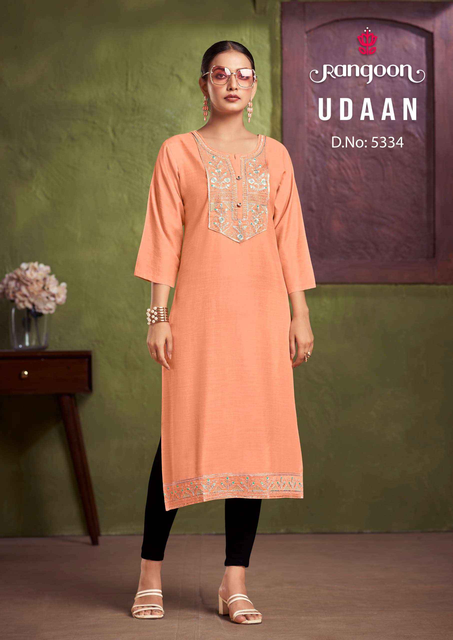 Rangoon Udaan Viscose Kurti 6 pcs Catalogue