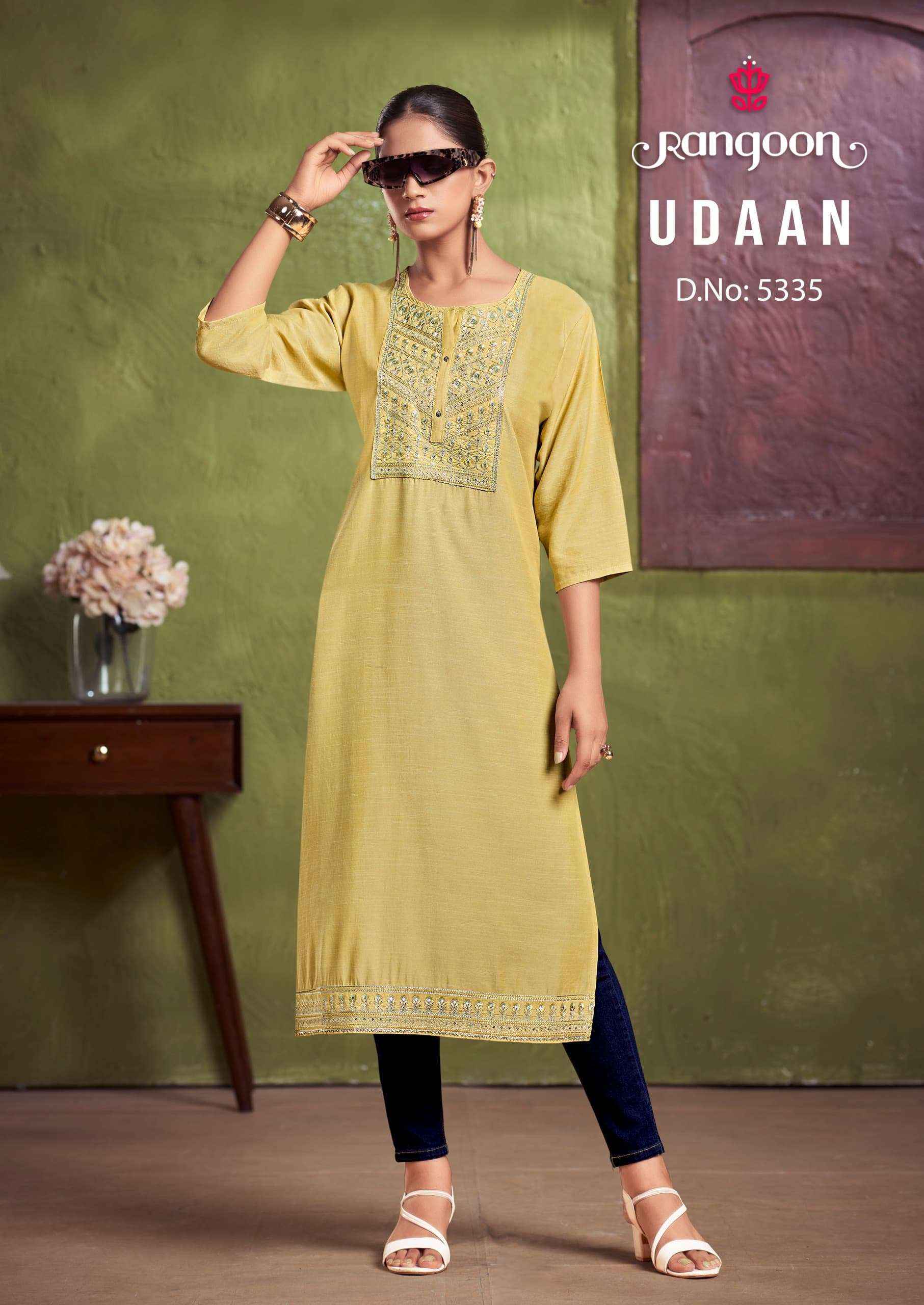 Rangoon Udaan Viscose Kurti 6 pcs Catalogue