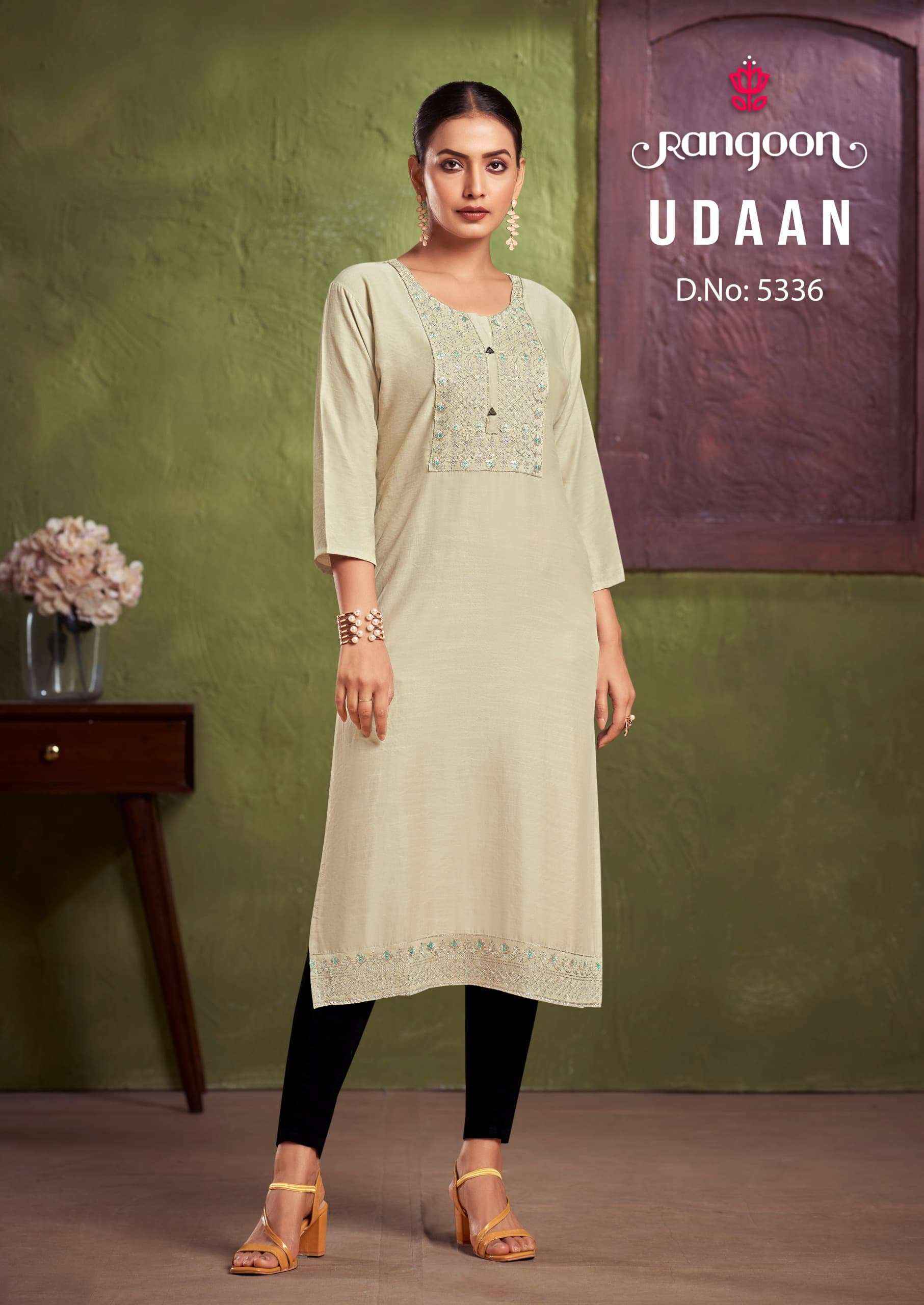 Rangoon Udaan Viscose Kurti 6 pcs Catalogue