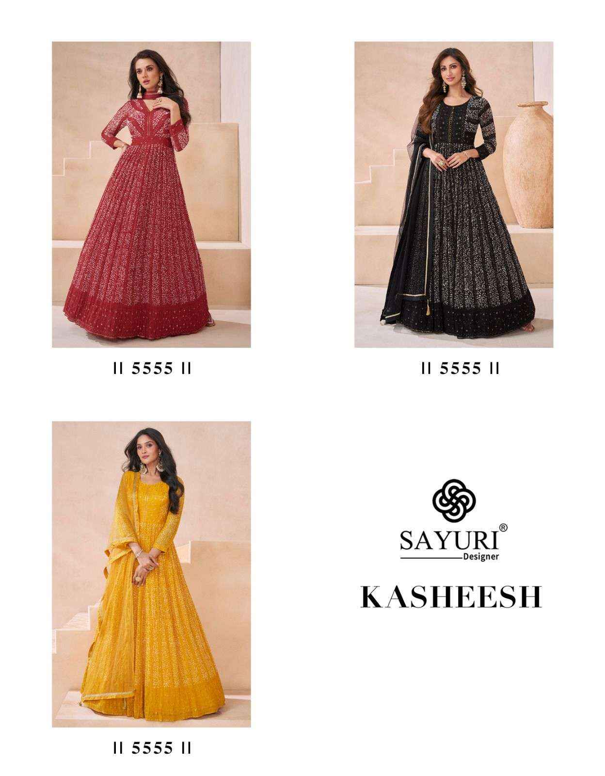 Sayuri Designer Kasheesh Readymade Georgette Dress 3 pcs Catalogue