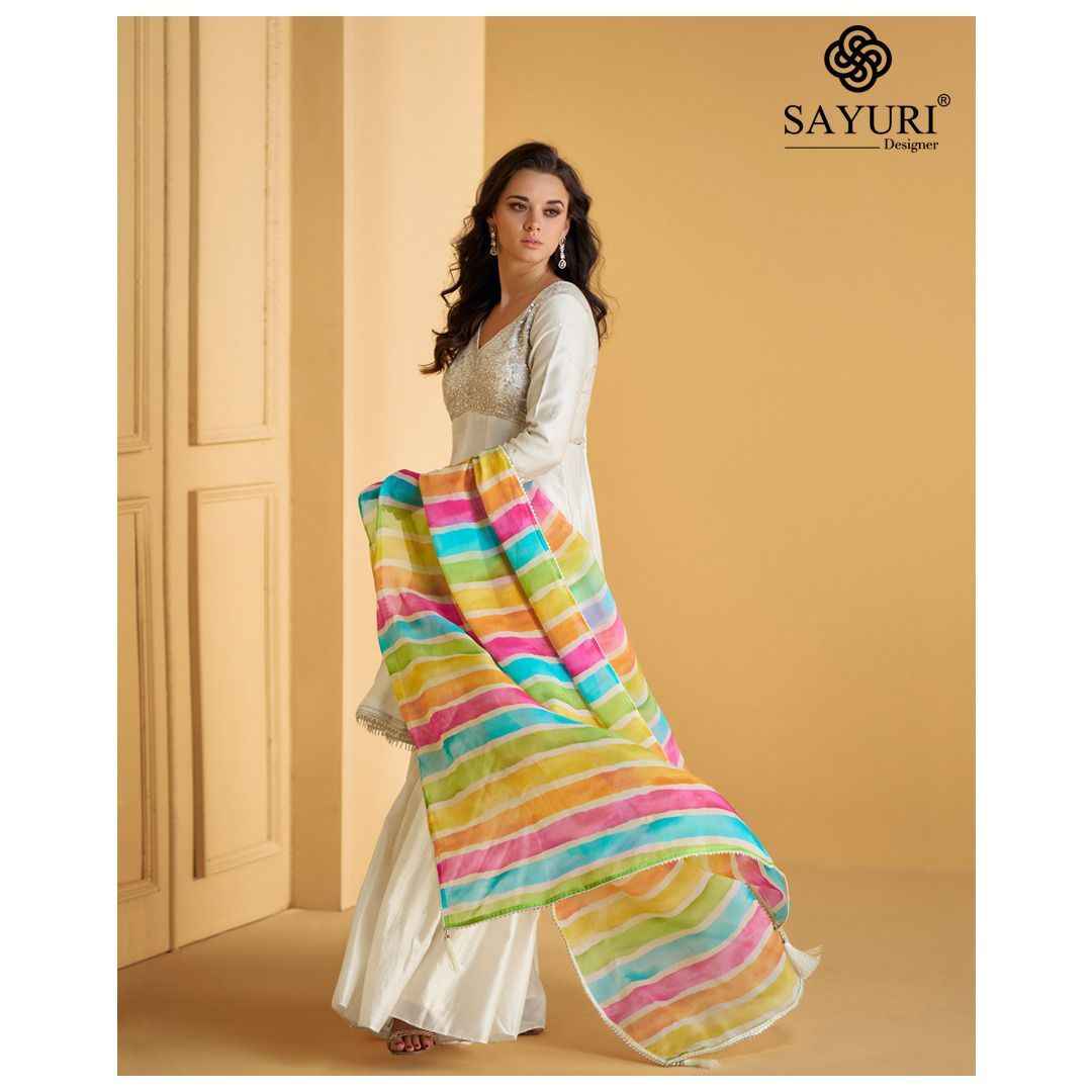 Sayuri Designer Mandira Readymade Silk Dress 3 pcs Catalogue