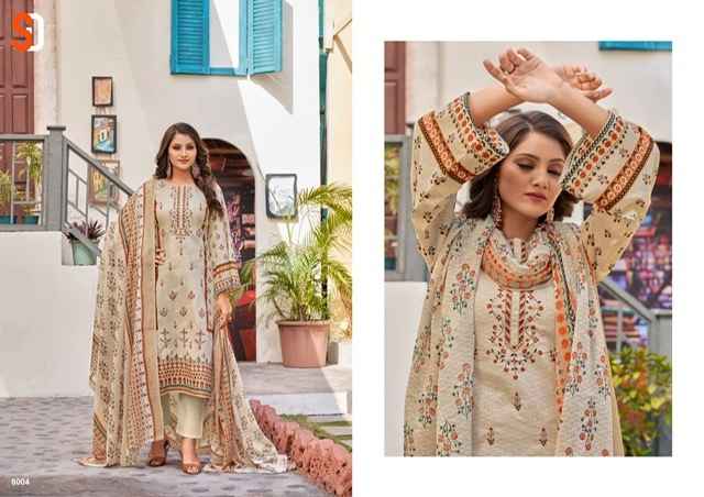 Shraddha Designer Bin Saeed Lawn Collection Nx Vol 8 Cotton Dress Material 4 pc Cataloge