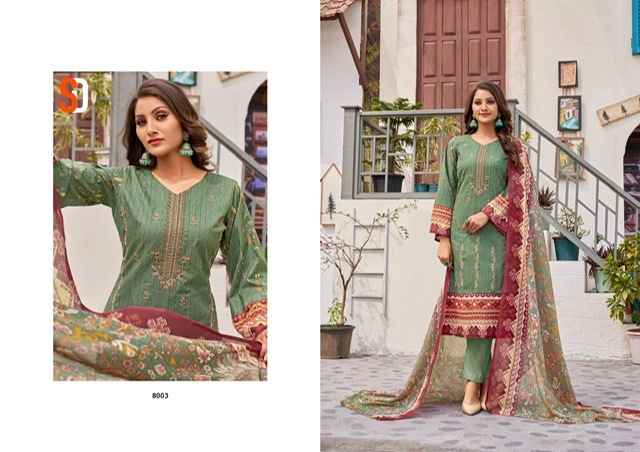 Shraddha Designer Bin Saeed Lawn Collection Nx Vol 8 Cotton Dress Material 4 pc Cataloge