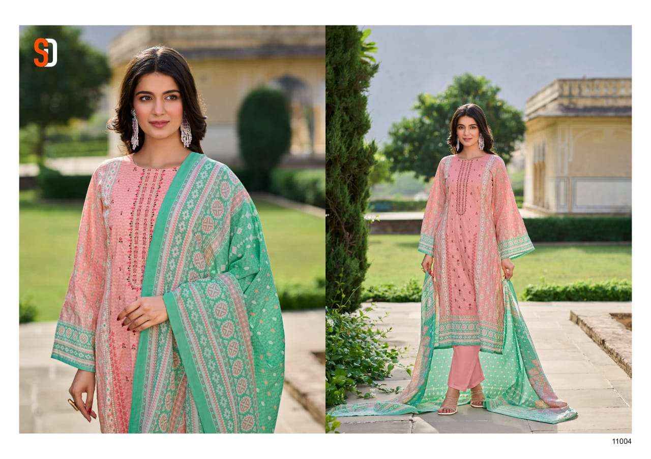 Shraddha Designer Bin Saeed Lawn Collection Vol-11 Cotton Dress Material 4 pc Cataloge