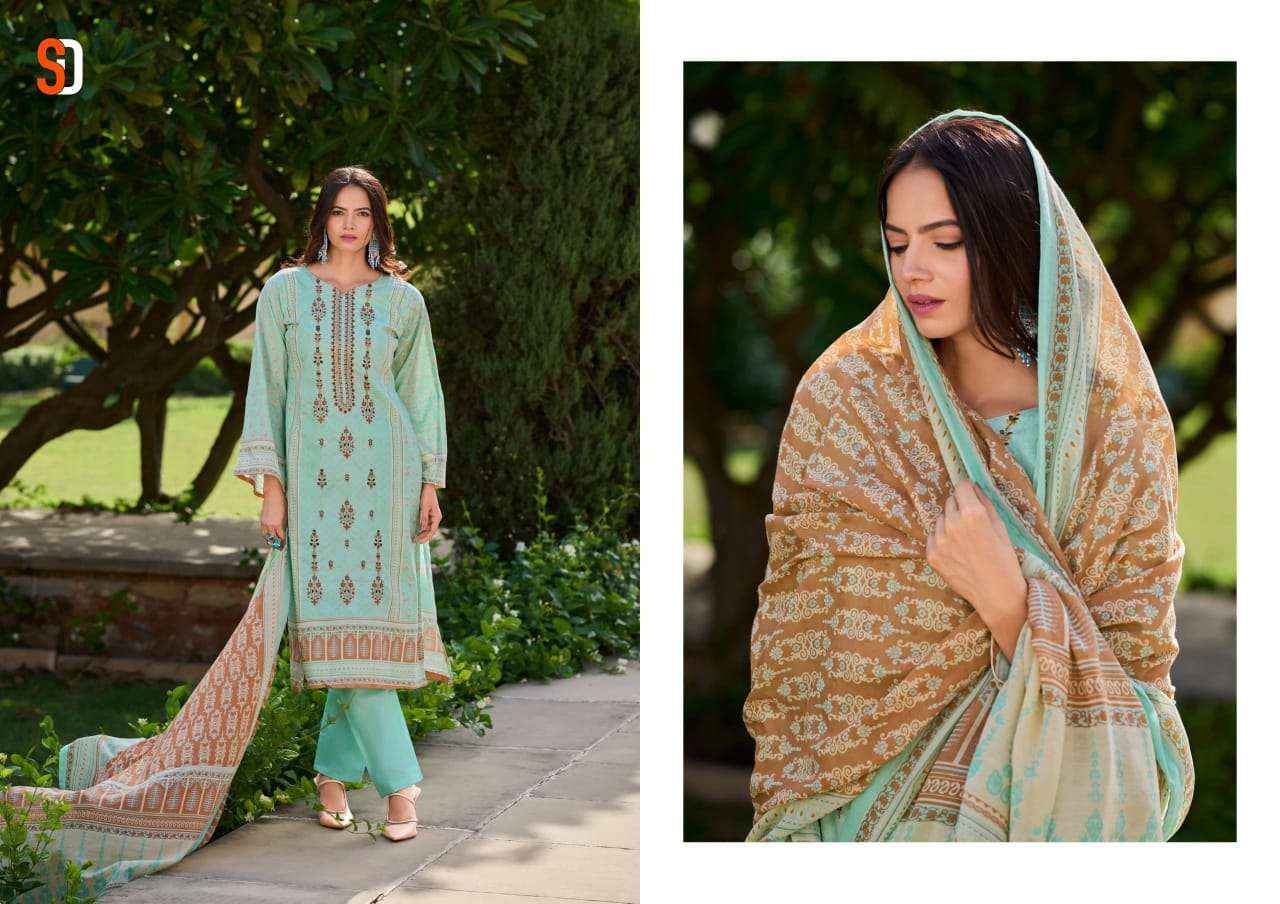 Shraddha Designer Bin Saeed Lawn Collection Vol-11 Cotton Dress Material 4 pc Cataloge