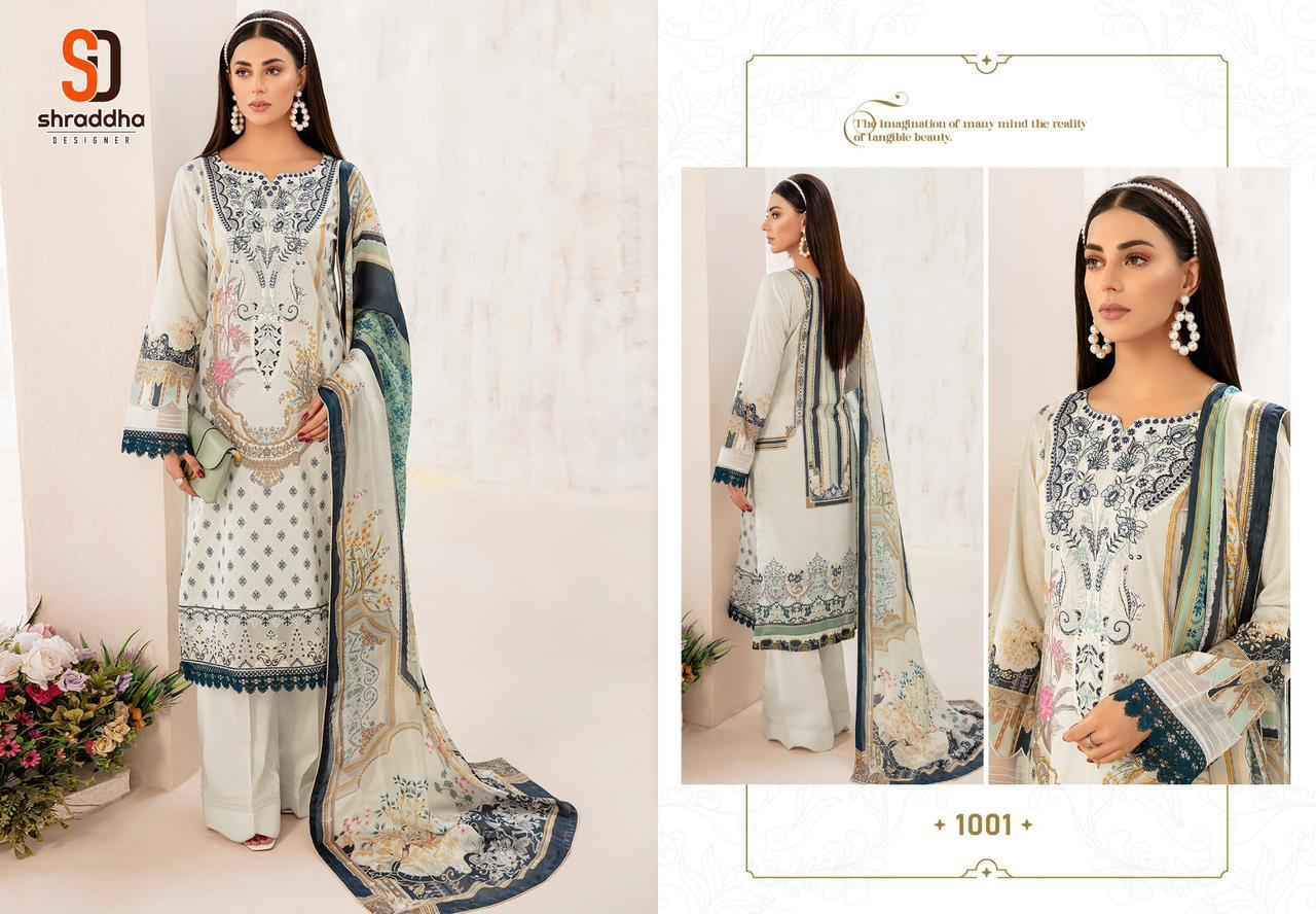 Shraddha Designer Ramsha Vol-1 Lawn Cotton Dress Material 4 pcs Catalogue