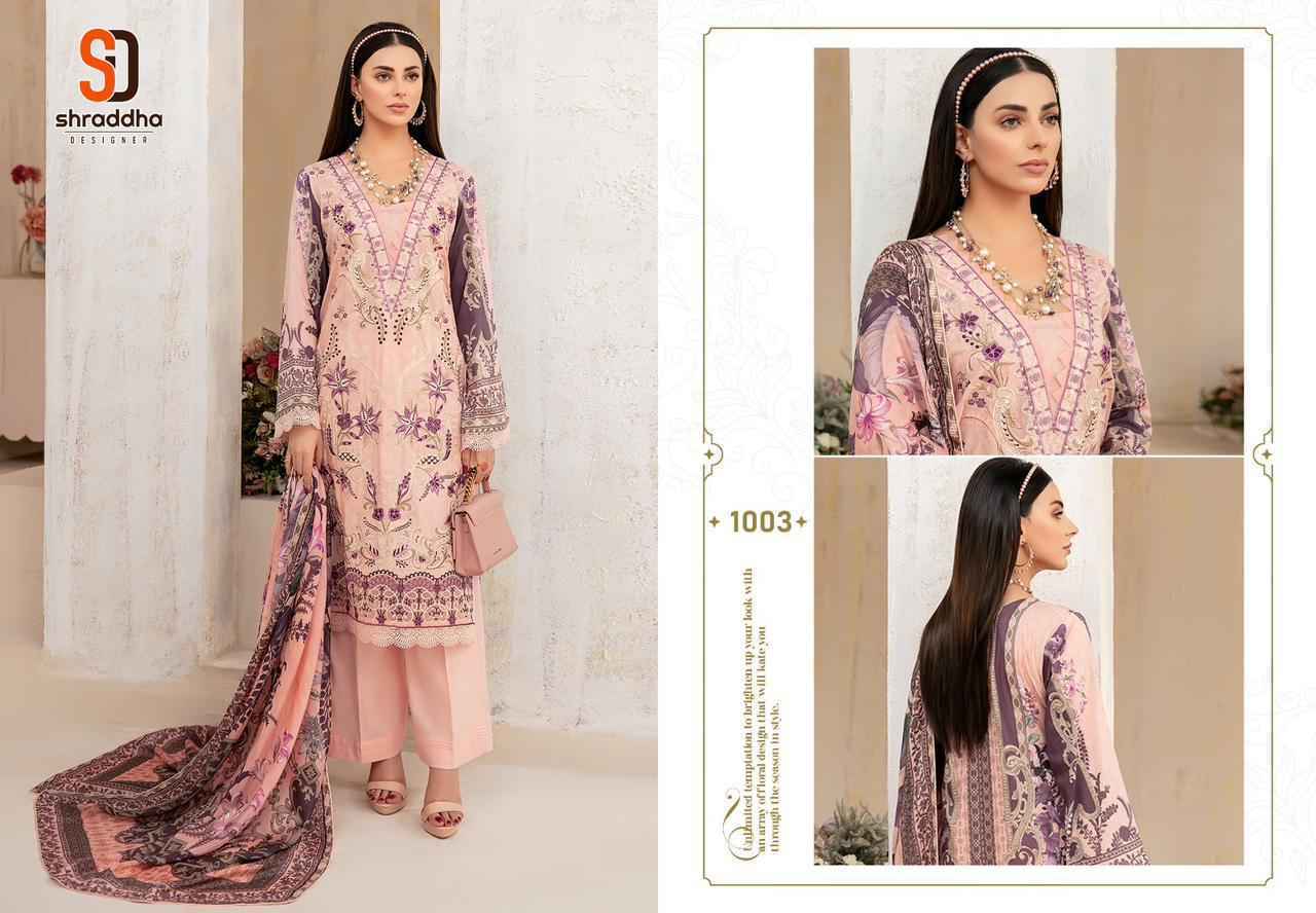 Shraddha Designer Ramsha Vol-1 Lawn Cotton Dress Material 4 pcs Catalogue