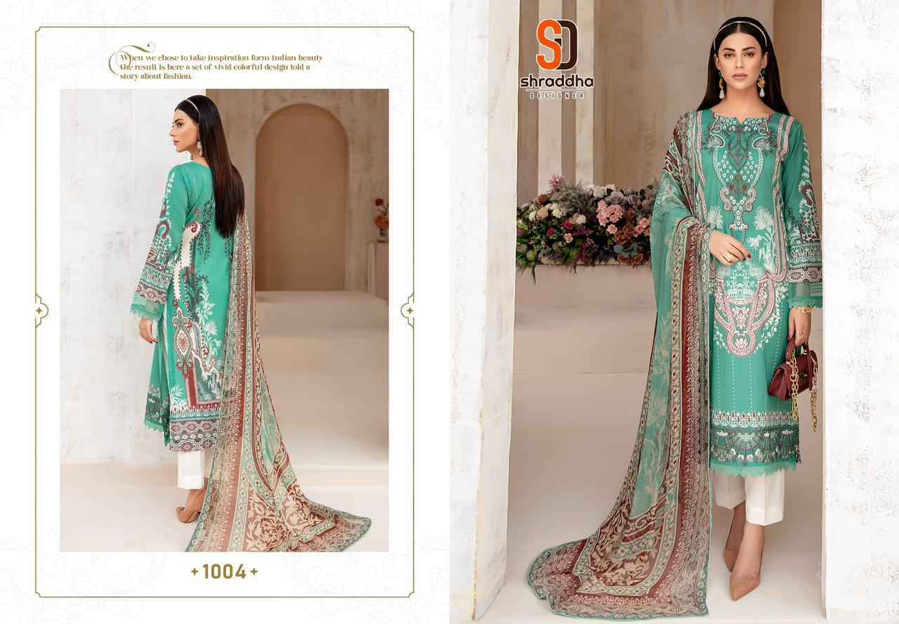 Shraddha Designer Ramsha Vol-1 Lawn Cotton Dress Material 4 pcs Catalogue