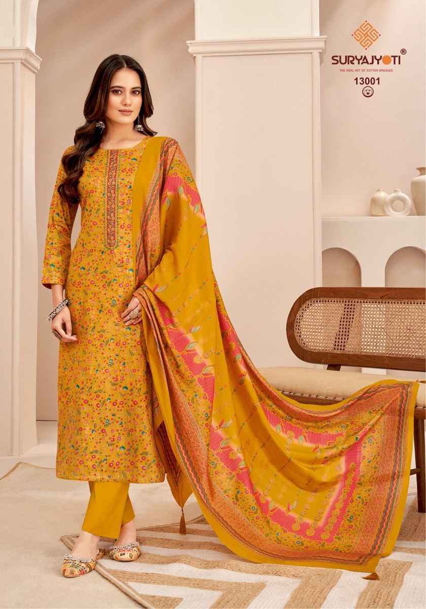 Suryajyoti Kalki Vol 13 Jam Satin Dress Material 8 Pc Catalouge