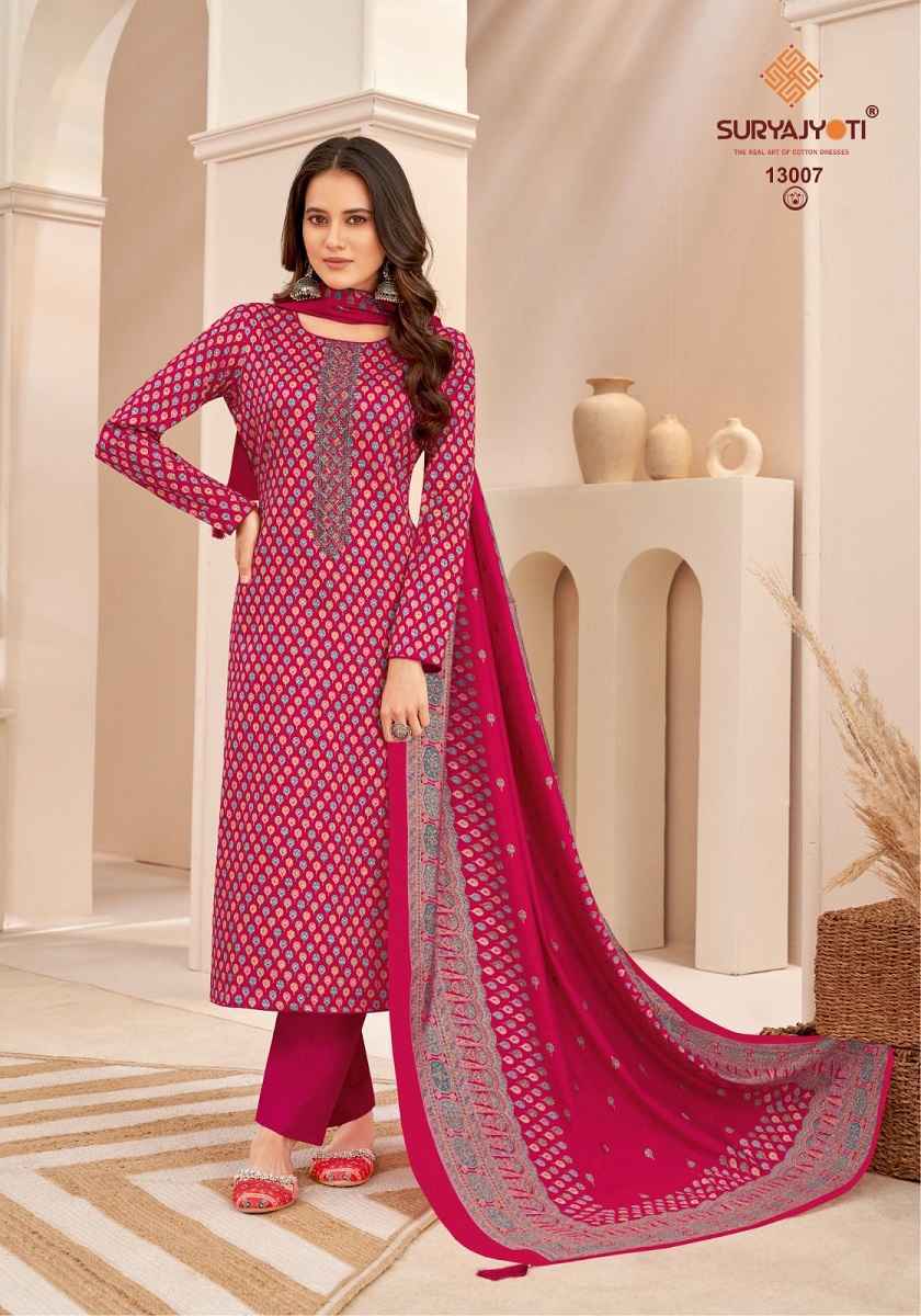 Suryajyoti Kalki Vol 13 Jam Satin Dress Material 8 Pc Catalouge