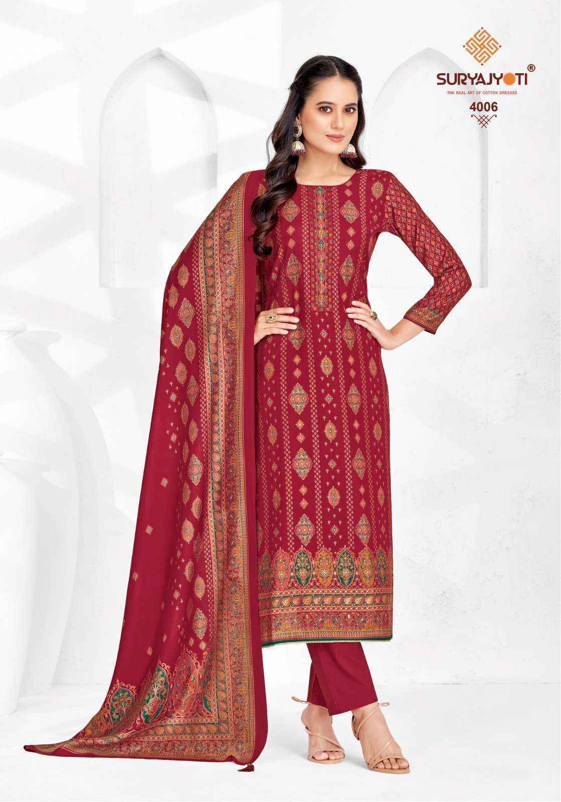 Suryajyoti Pushpa Vol 4 Modal Dress Material 8 pcs Catalogue
