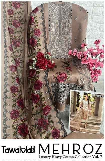 Tawakkal Mehroz Luxury Heavy Cotton Collection Vol-7 Cotton Dress Material 10 pcs Catalogue