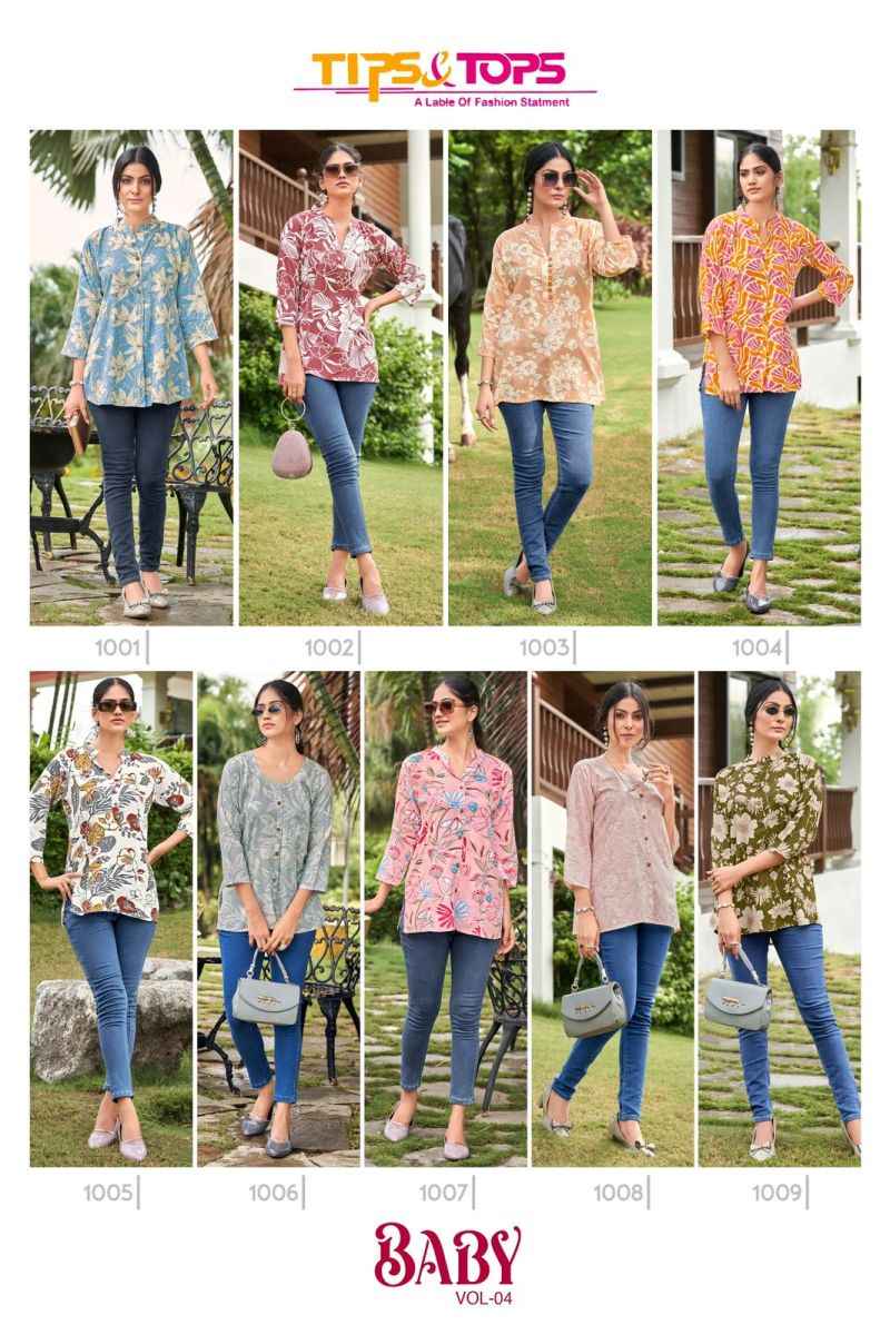 Tips & Tops Baby Vol 4 Rayon Kurti 9 pcs Catalogue