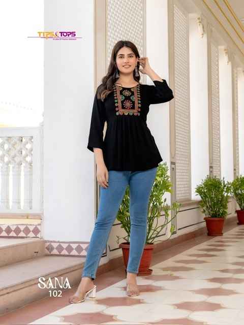 Tips & Tops Sana Vol 3 Rayon Kurti 8 pcs Catalogue